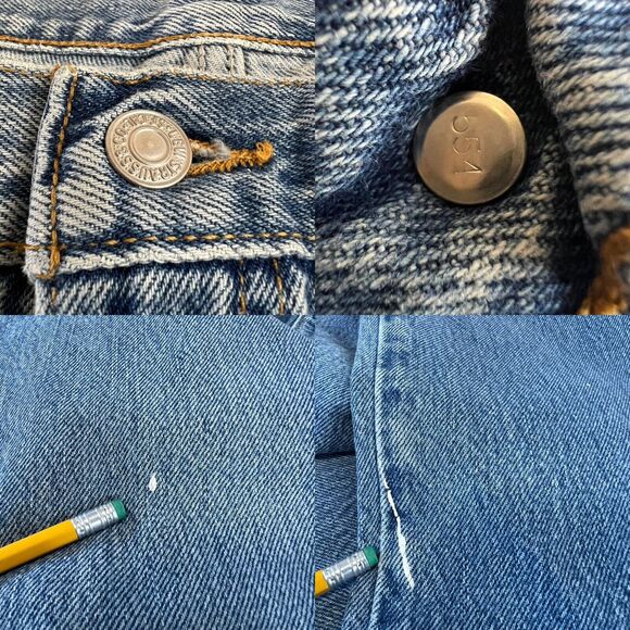 Vintage Levis 550 Relaxed Fit Blue USA Made Jeans 38X34 Red Tab Boyfriend/Mom - Picture 11 of 12